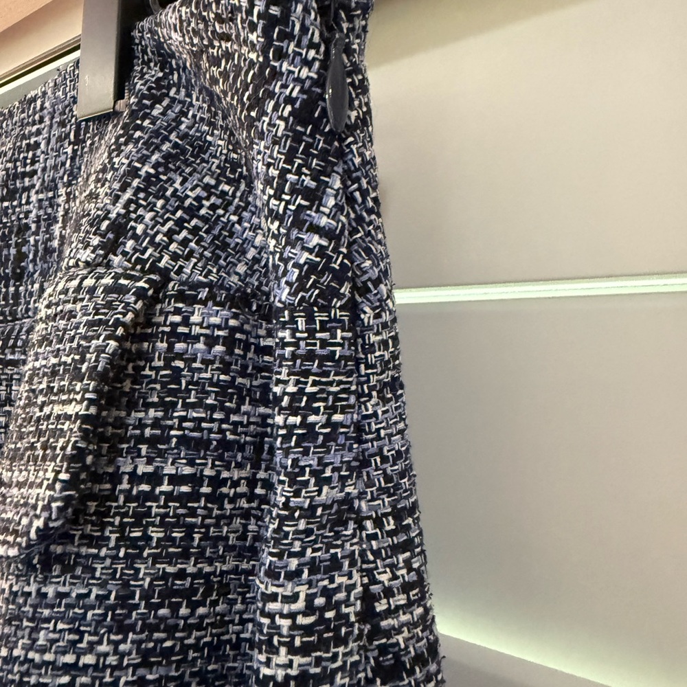 Liz Claiborne A-Line Tweed Skirt - Blue and White - Picture 6 of 7